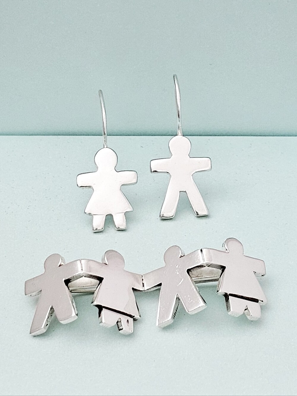 Silpada Sterling Silver We Are The Children Pin/Brooch EI394 Earrings W0115 SET